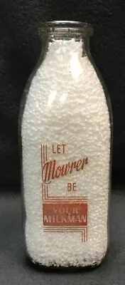 Mowrer's Farms Bethlehem Pa Pennsylvania Quart Bottle Glass Milk Cottage Cheese • $11.97