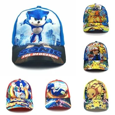 £4.78 • Buy Kids Boys Girls Sonic The Hedgehog Adjustable Baseball Cap Sun Snapback Hat Gift