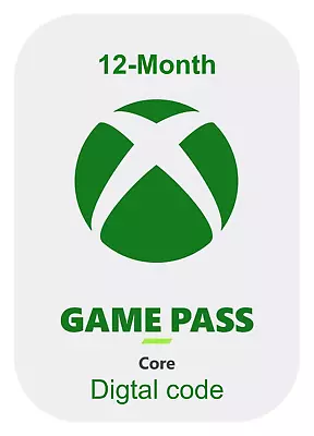 12 Months - Game Pass Core - Xbox Live Gold Subscription Membership (Digital) • £72.99