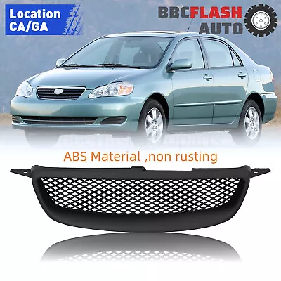 For 2003-2007 Toyota Corolla Black  ABS JDM Style Front Hood Mesh Grill Grille • $45.99