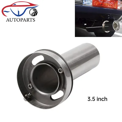 Universal Round 3.5  Stainless Exhaust Muffler Tip Silencer Adjustable Removable • $14.59