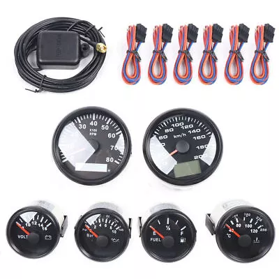 6 Gauge Set GPS Speedometer Waterproof For Truck Car Marine Boat Yacht Universal • $127.30