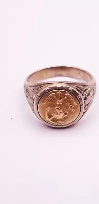 Vintage Military Men's Ring Stamped Sterling Size 12 • $15.26