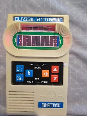 Vintage Mattel Classic Football Handheld Electronic Game • $20