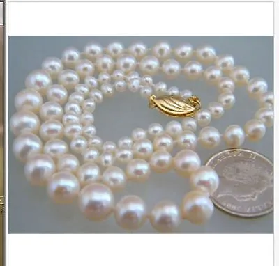 Elegant 8-12mm AAA SOUTH SEA WHITE PEARL NECKLACE 18INCH  • $77.44