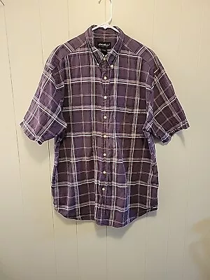 Eddie Bauer  Shirt Men's XL Tall Short Sleeve 100% Cotton  • $14.98