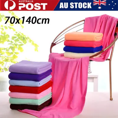 $12.19 • Buy Microfibre Bath Towel Large Quick Drying Beach Travel Sport Fast Absorbent Towel
