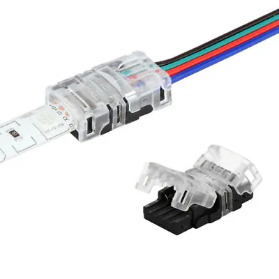 Wire To LED Strip Solderless Connector 8mm 10mm Adapter For 5630 5050 2835 Light • $10.07