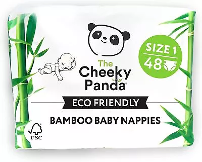 The Cheeky Panda Bamboo Lined Nappies Size 1 2 3 4 5 Super Absorbent 12hr Eco • £10.99