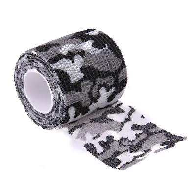 4.5m Camo Tape Adhesive Camouflage Stealth Rifle Gun Wrap Stealth Reuseable • £2.83
