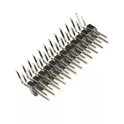 Male Pin Header 2.54mm Pitch Double Row Right Angle Pin 2x2/3/4/5/6-10/12/20/40P • $2