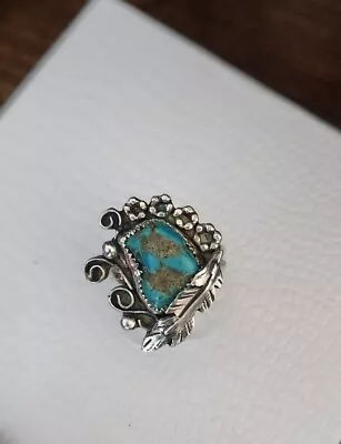 Vintage Sterling Silver Turquoise Ring • $55