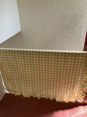 £19.99 • Buy Yellow Gingham Curtains 53 X 48 