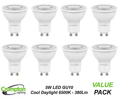 Crompton 5W LED GU10 Globes Bulbs Lamps 240V Cool Daylight 6500K 380Lm Wide Beam • $28.37