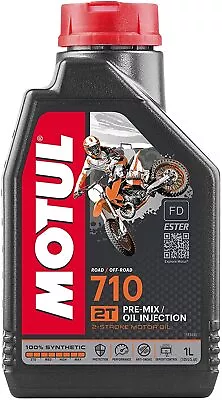 Motul 710 2T 100% Synthetic 2 Stroke Pre Mix Oil Injection 1 Liter 104034 • $23.31