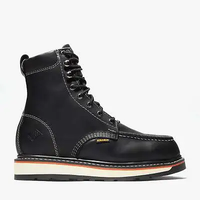 Mens Work Boots Black 8  Pu Direct Injection Leather BONANZA 812 Size 5-13 (DM) • $139.95