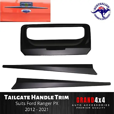 Tailgate Handle Cover Surround Trims Matte Black For Ford Ranger PX 2012 - 2021 • $48