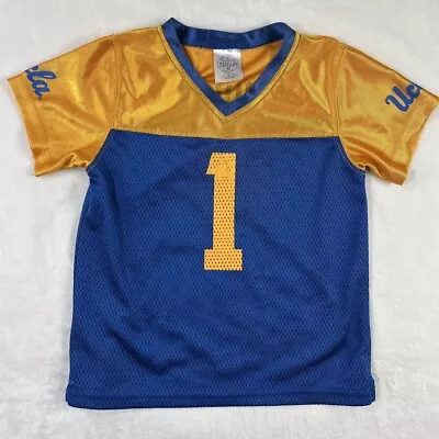 Rivalry Threads UCLA Bruins #1 Football Jersey Kids Size Toddler 4T Blue Yellow • $9.16