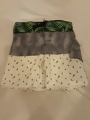 Banana B. Split Mens Size L Board Shorts Limited Edition Trunks Green Birds Palm • $14.77