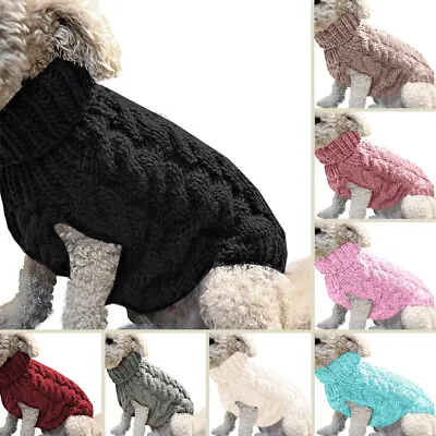 £4.99 • Buy Small Pet Dog Chihuahua Knitted Jumper Sweater Puppy Coat Jacket Clothes Costume