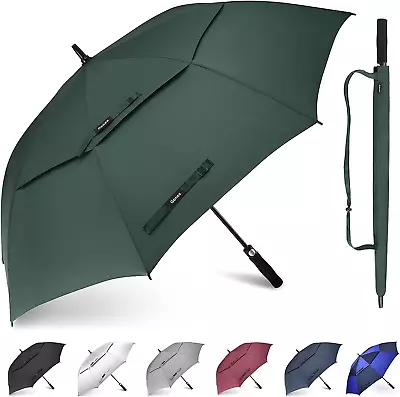 Large Golf Umbrella 68 Inch - Double Canopy Vented Golf Umbrellas For Rain Wi.. • $31.02