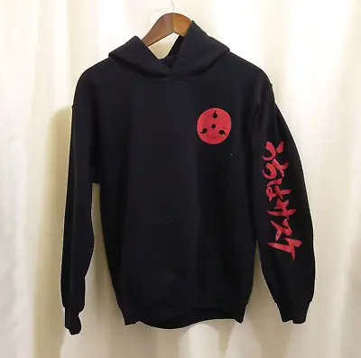 Naruto Shippuden Hooded Sweatshirt Men Small Black Pullover Hoodie Sasuke Uchiha • $9.99
