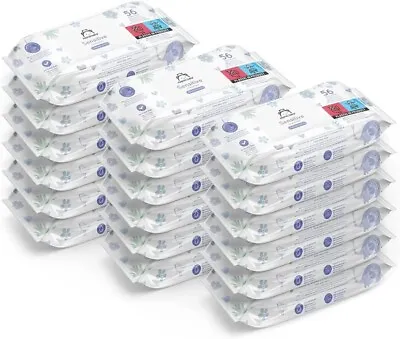 SALE New Mama Bear Sensitive Unscented Baby Wipes 1008 Count (18 Packs Of 56) • £12.59