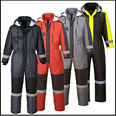 Portwest Winter Coverall - Winter Waterproof Padded Quilted -  Tunnel Suit S585 • £63.95