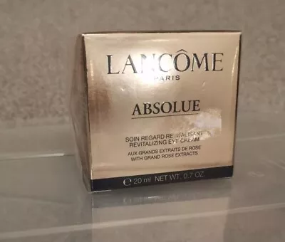 LANCOME Paris Absolue Revitalizing Eye Cream With Grand Rose Extracts 20ml • £70