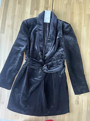 Zara Black Velvet Blazer Dress • $60