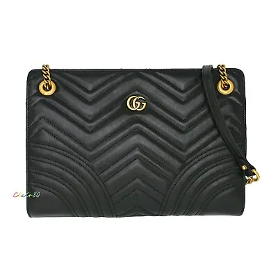 $3000.69 • Buy New Authentic Gucci GG Marmont Matelassé Leather Medium Shoulder Bag