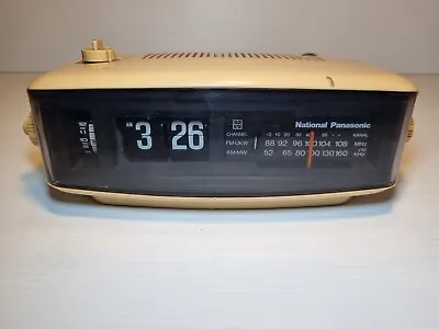 VINTAGE NATIONAL PANASONIC AM/FM ALARM FLIP CLOCK RADIO MODEL RC-6001BA - Tested • $120