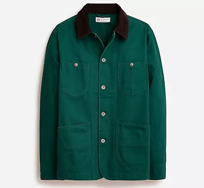 NWT Wallace & Barnes By J Crew Lightweight Twill Green Chore Jacket Field Coat • $149.99