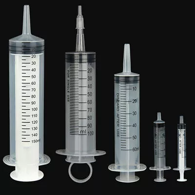 Plastic Hydroponics Nutrient Reusable Measuring Syringe 2/ 5/ 60/ 100/150ml • $7.99