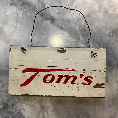 RARE 1950s Vintage Toms Peanuts Wood Sign • $68