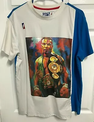 MIKE  Iron  TYSON Men Display All Champion Belts Graphic T-Shirt XL Post Game  • $137.75