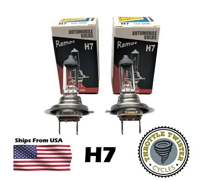 2 Bulbs H7 H7-55 Bright Halogen 55W Bulbs Headlights Lamps FAST USA Shipping • $8.74
