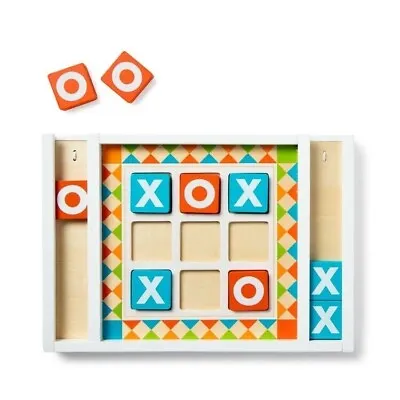 MELISSA & DOUG Wooden Tic Tac Toe Toddler Learning Board Game Montessori Play • $8