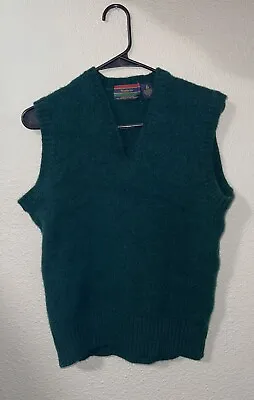 Vintage Wynbrier Wool Sweater Vest Forrest Green Men’s Size Medium • $15