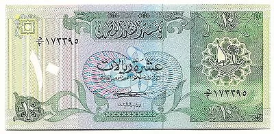 Qatar Monetary Agency Banknote 10 Riyals 1980 P9 AUNC  National Museum Rare • $94