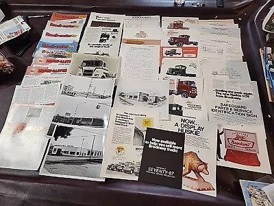  36  Assorted Brockway Truck Brochures Flyers Magazines  Photos Etc  • $47.56