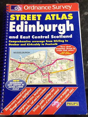 Philip's Street Atlas Edinburgh East Scotland (Spiral Bound) • £2.49