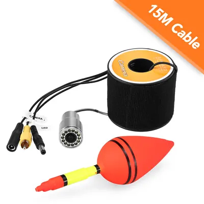 1200TVL Underwater Fishing Camera W/ 15m Cable IP68 Waterproof Fish Shape Boat • $51.03