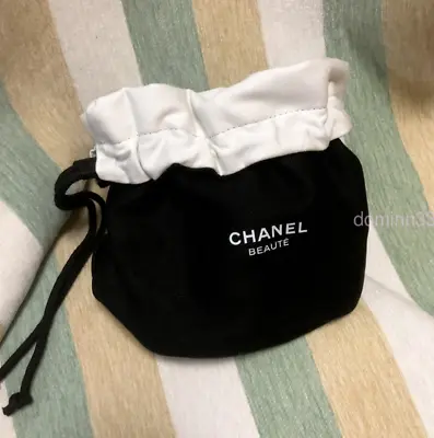 Chanel Toiletry Cosmetic Bag Travel Pouch Clutch Bucket Bag Genuine Not Retail • $28.90