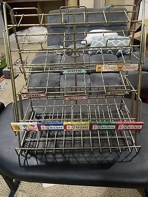 Vintage Original 6 Shelf Metal Counter Candy Gum Display Rack. Approx 17.5”H • $59.99