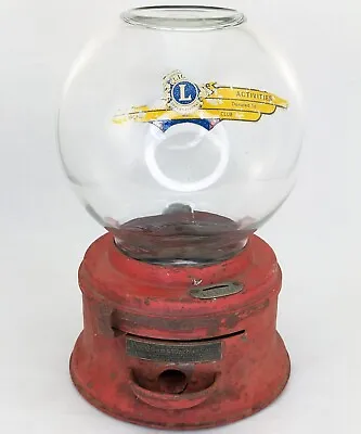 101010 Red Dish Corbin Lock Key Ford 1-Cent Glass Dome Vintage Gumball Machine • $349.99