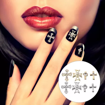  80 Pcs Manicure Nail Decoration Jewelry Cross Art Charms Gems Decorate • $10.69