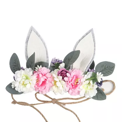 Headband Cute Flower Rabbit Ears Stretch Hairband For Baby Toddler Infant • $4.99