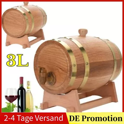 1.5L/3L/5L/10L Vintage Oak Timber Wine Barrel For Beer Whiskey Rum Port Wood Keg • $34.51