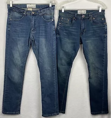 Paper Denim & Cloth Men Tag 30X30 Blue Jeans Denim LOT Of 2 Actual 31x29 32x29.5 • $29.99
